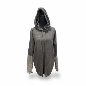 Athleta Charcoal and Light Gray Hooded Sweater